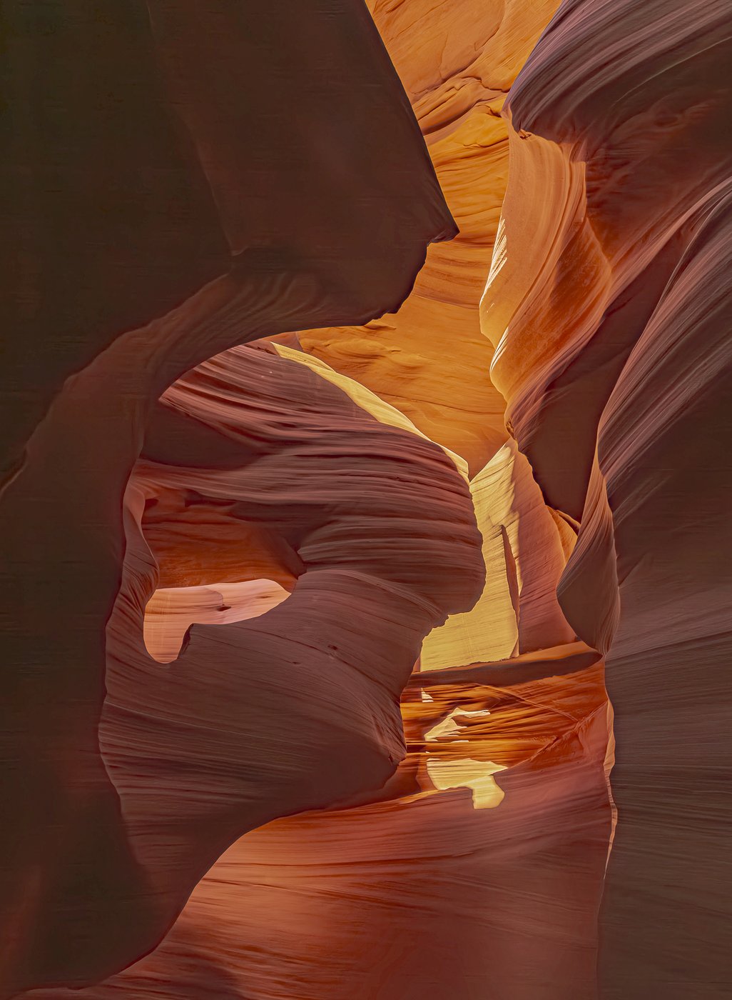 Antelope Canyon vertical light shaft